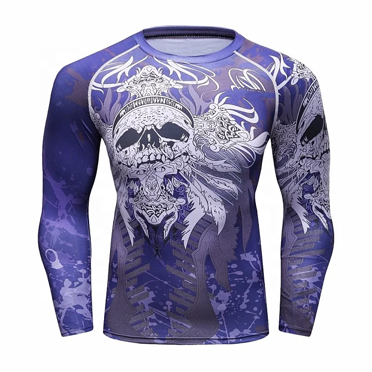 Wholesale Sublimation Spandex Custom Printed Men 3d Long Sleeve T Shirt
