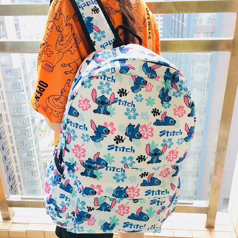 Back to school Stitch water resistant backpack multi-purpose storage bag small medium and large