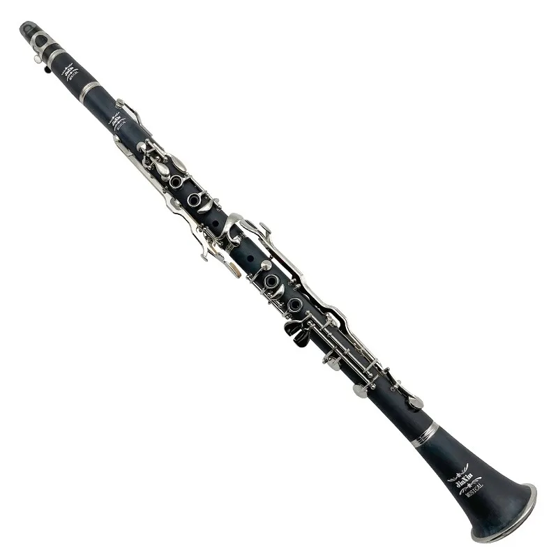 German G-key Clarinet Made of Bakelite Material with Nickel Plated Key Performance Grade High Quality Woodwind Instrument