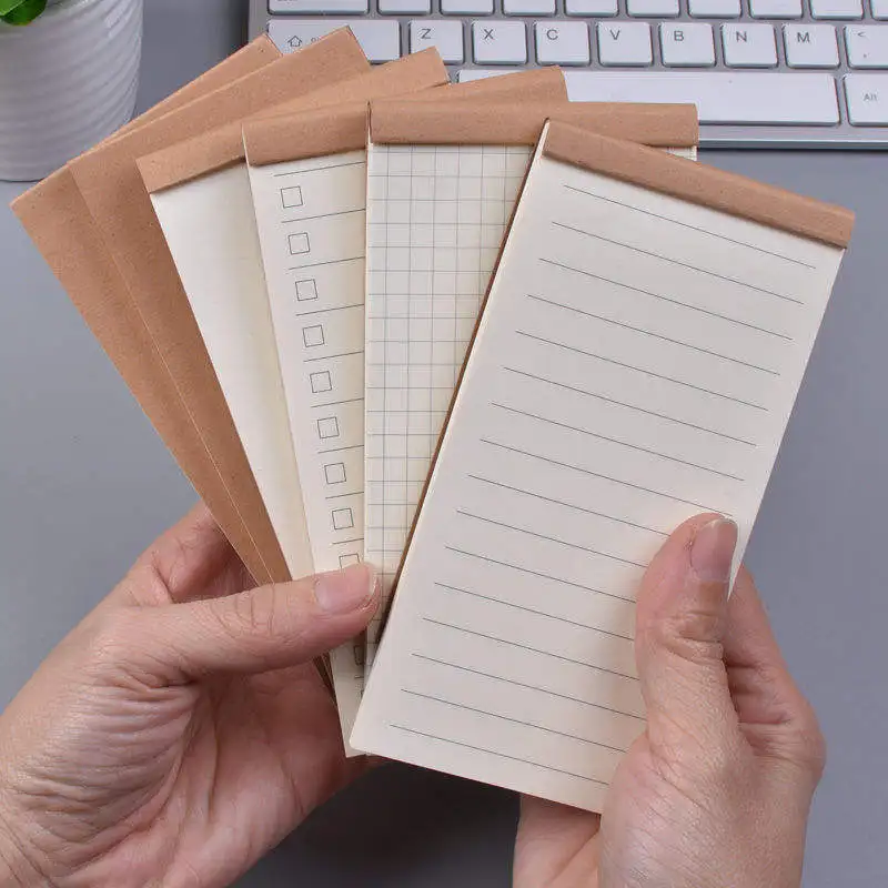 Promotional Personalized Custom Printing Memo Sticky Notes Mini Kraft Notebook Notepads Custom Notepad Memo Pad