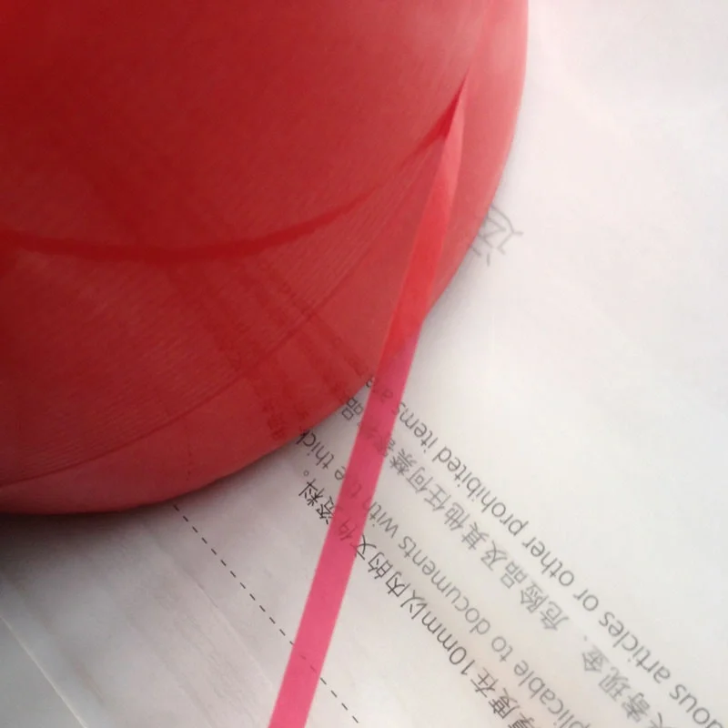 Red color  transparent high quality pvc adhesive tape Custom logo easy tear tape printed cigarette packing tape