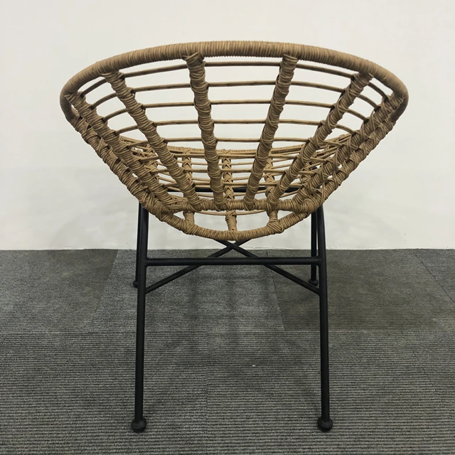 Balcony Set Natural Rattan Leisure Stylish Round Lounge Chair for Conversation