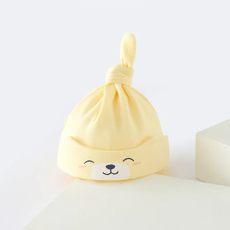 Factory custom Wholesale custom plain color organic cotton bamboo baby beanies hats newborn