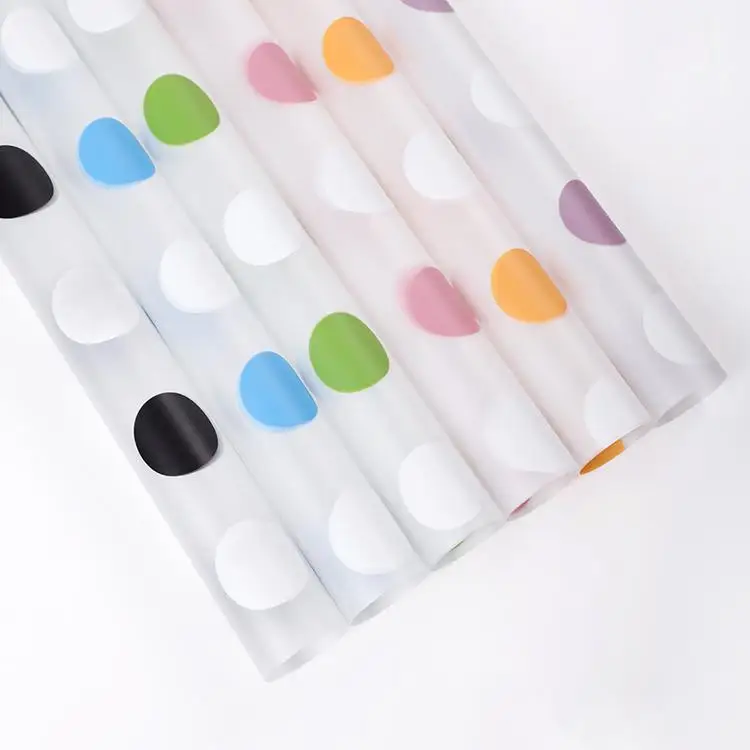 BOPP Plastic Semitransparent Film Flower Wrapping Paper with Dancing  Bubble Pattern Printed for Gift Packing