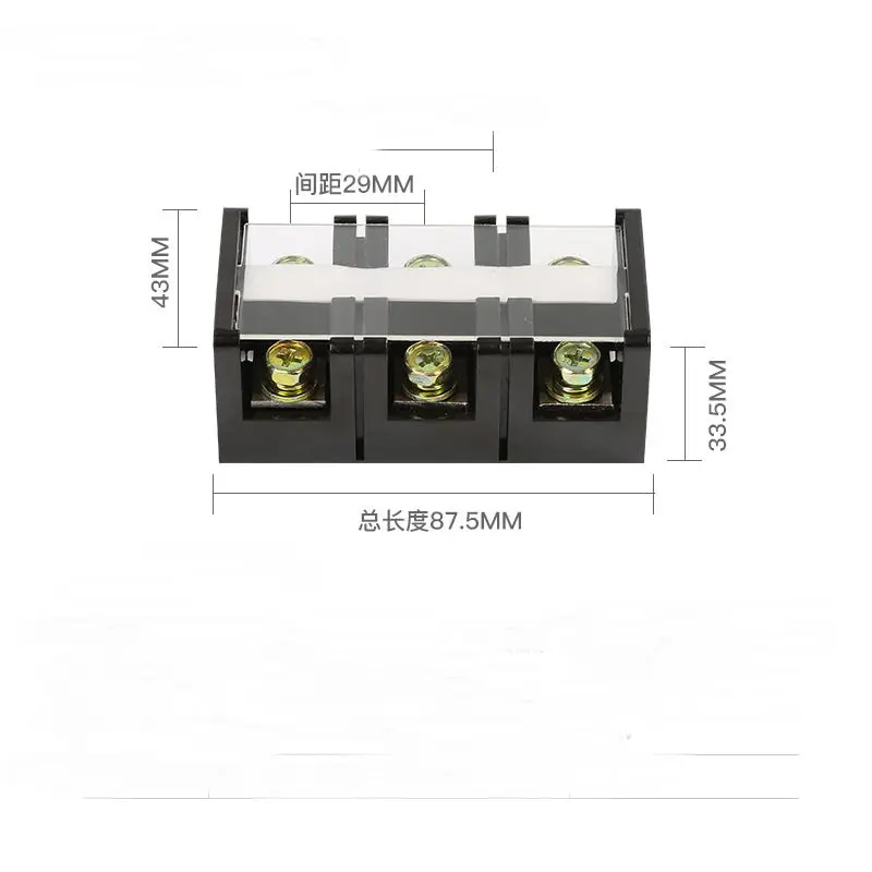 TC series fixed high current terminal TC-603 Copper/iron 60A 3pole