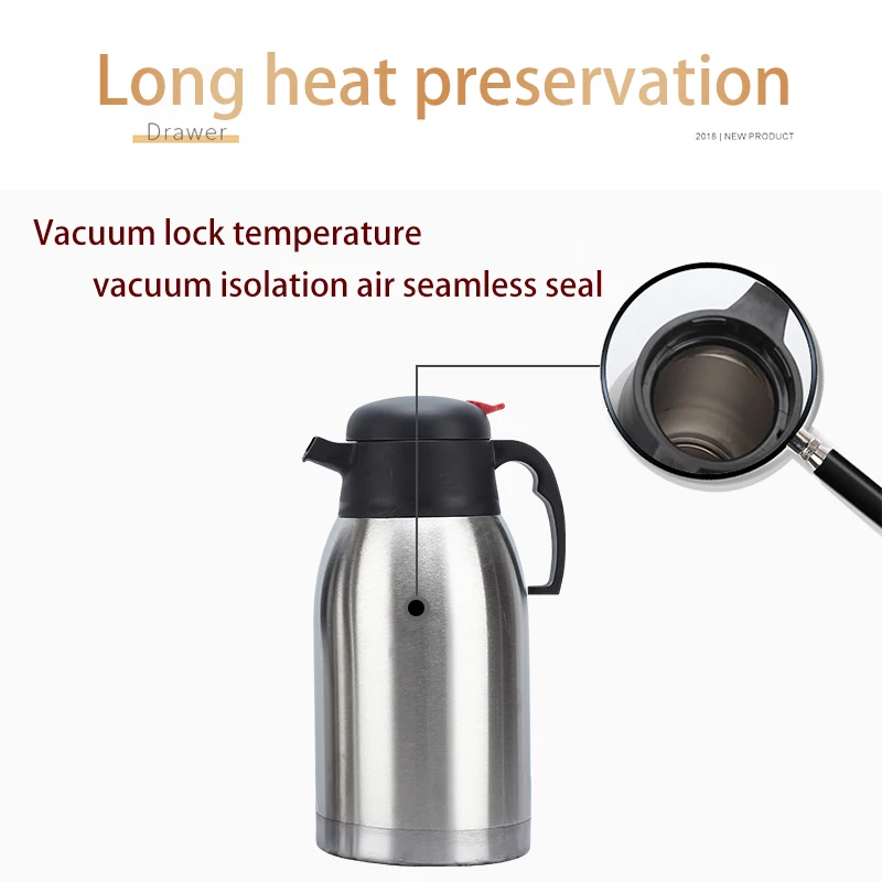 Professional Camping Tea Coffee Pot non stick Thermos Coffee Pot Vacuum Carafe Pot functional Whistling Tea Coffee Water Kettle