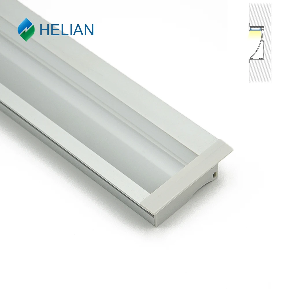 6063Aluminum alloy led strip light channel for wall polished aluminum extrusion profile anodized aluminum sheet