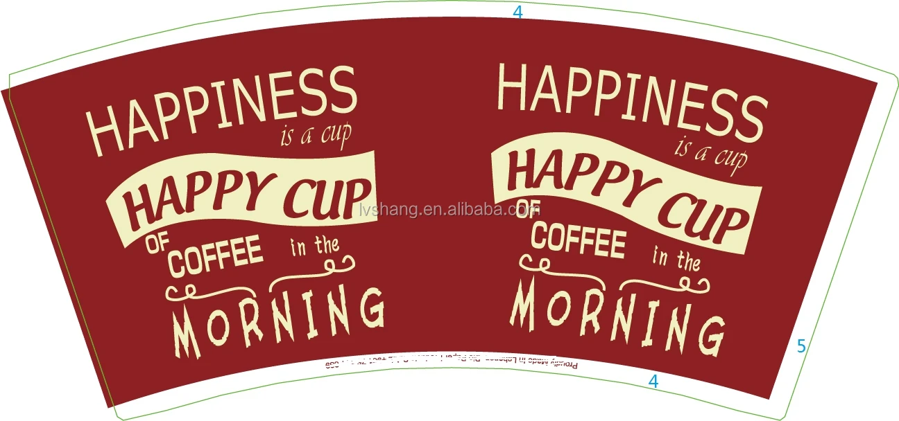 Flexo Printing Coated Single Pe Paper Cup Fan Raw Material For Coffee Paper Cup 7oz paper cup fan raw material