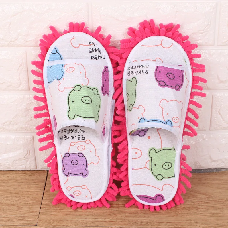 Best selling home cleaning lazy drag shoes soft washable reusable mop slippers
