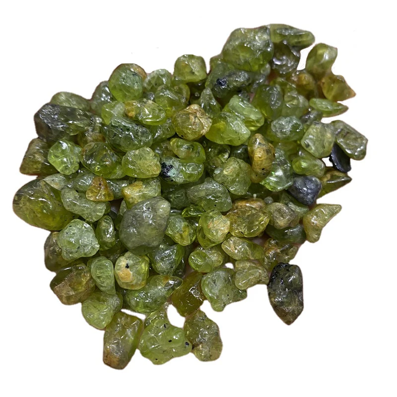 
Wholesale Natural Olivine Quartz Crystal Gravel Tumbled Bulk Stone 