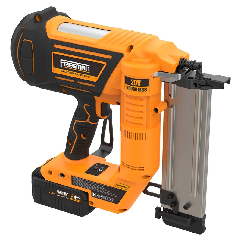 Freeman 20V Battery Powered ST64 Nail Machine Gun Heavy Duty Electric Cordless Concrete T Nailer for Cement