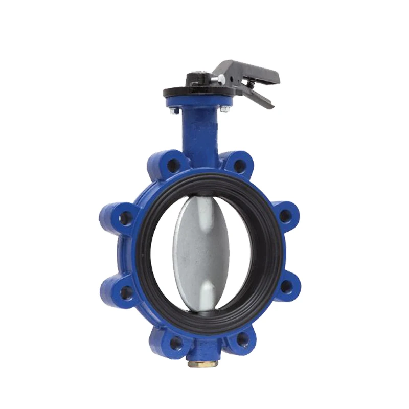 Lugged type resilient seal PN 16 butterfly valves for hydraulics water oil acid media