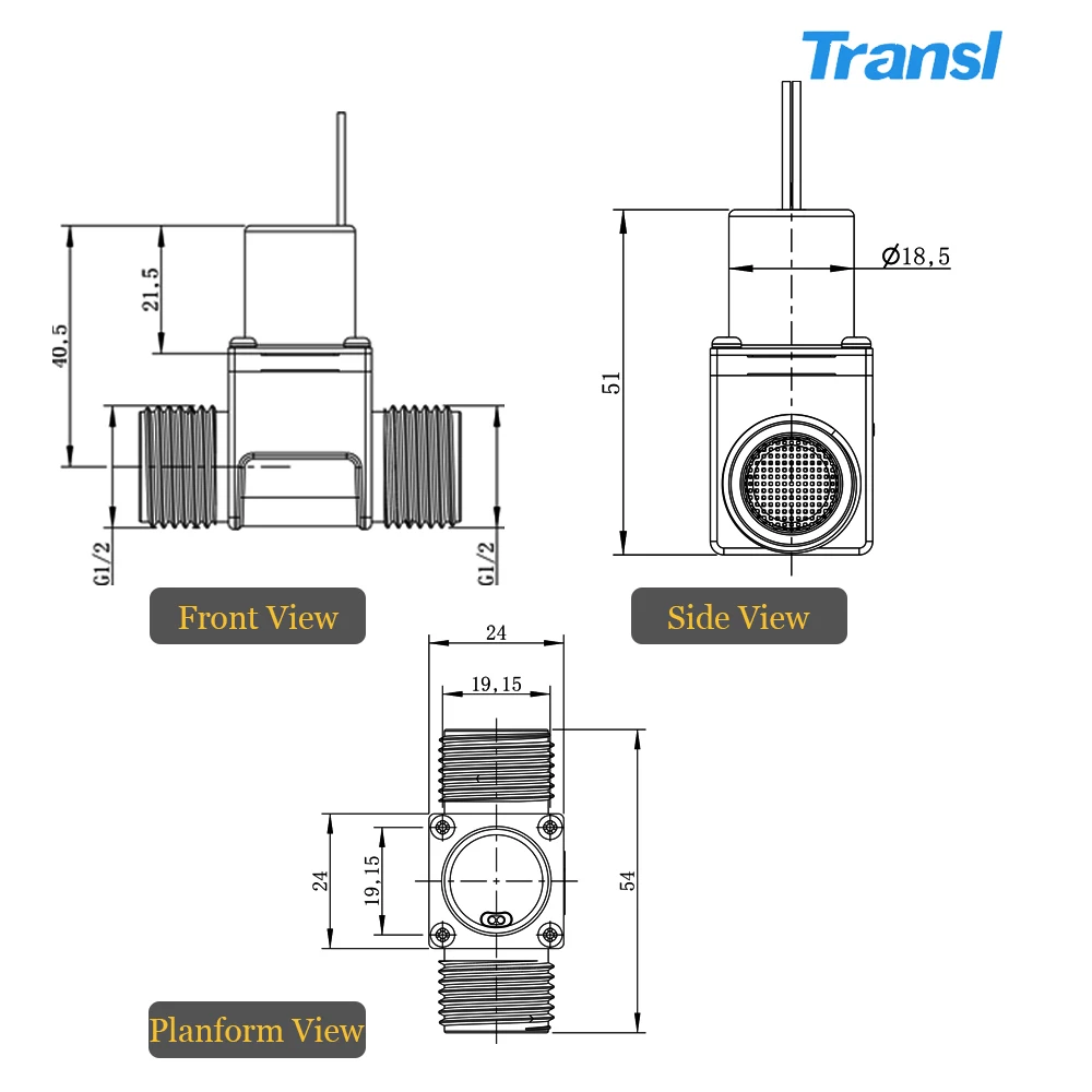 Transl 2way electric 3 inch dc 6v 12v 24v bistable water latching brass mini faucet toilet flush stainless steel solenoid valve