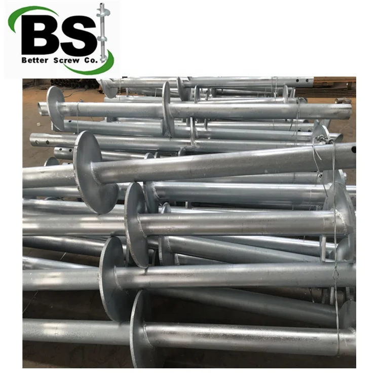 Alternative to traditional foundations round helical piles with OEM service screw piles with the ease of installation