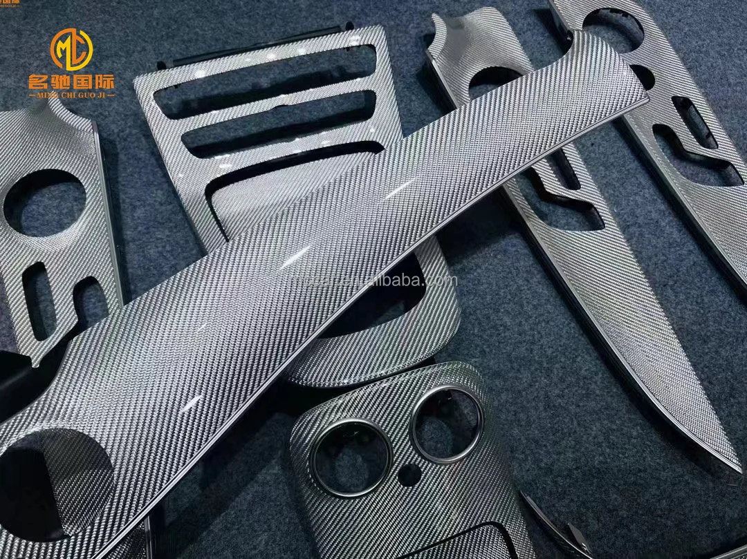 W213 Silver Carbon Fiber Interior for Mercedes Benz E300 E400 E63 W213 Automotive Interior