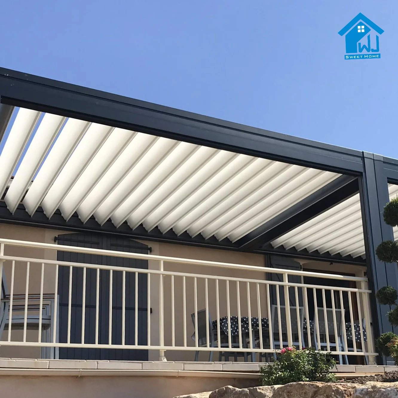 Hotel garden leisure high end large furniture matching sofa set modern outdoor aluminium pergola