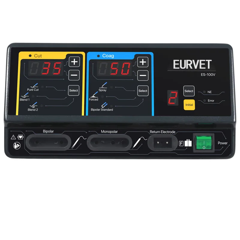 EUR PET Cheap Price High Frequency Bipolar Monopolar Surgical Electrocautery Diathermy Cautery Machine Generator
