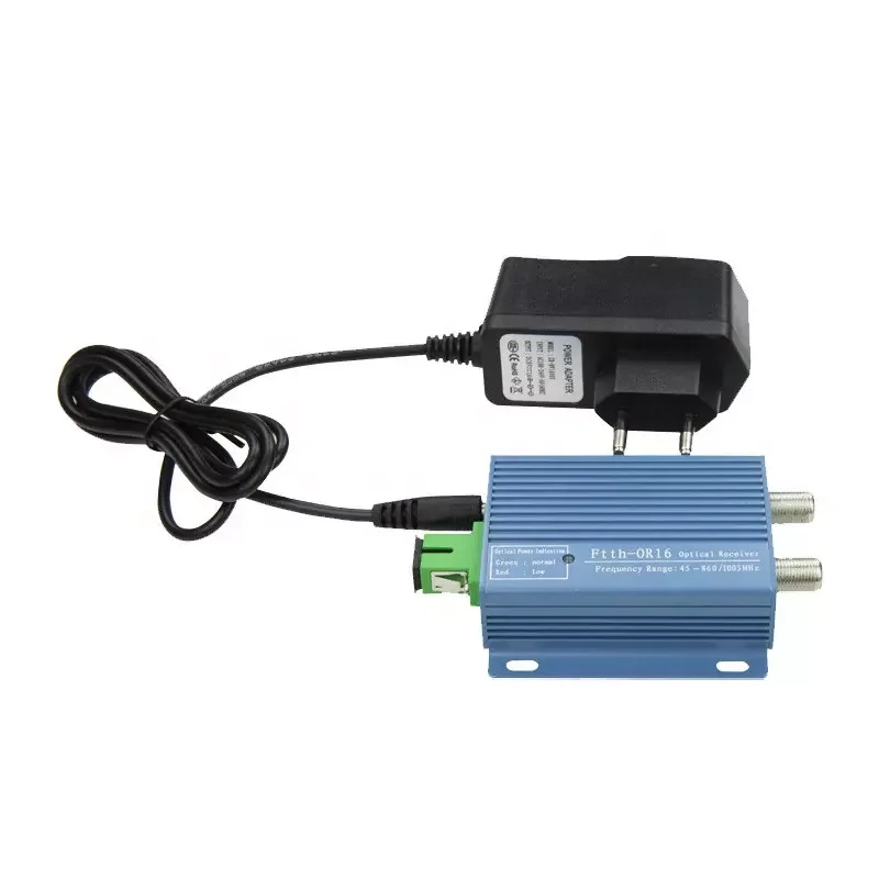 Fiber optic equipment tv active satellite mini ftth agc optical receiver catv node with wdm