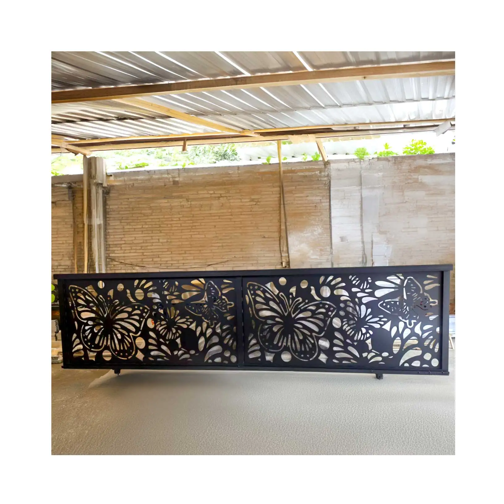 Custom Aluminum Panel Powder Coated Fence Gate lazer Cut Panel Corten Steel Metal Fence Screen