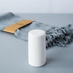 Ceramic Spice Jar Kitchen Supplies Pepper Bottle Porous Single Hole Pure White Simple Seasoning Bottle