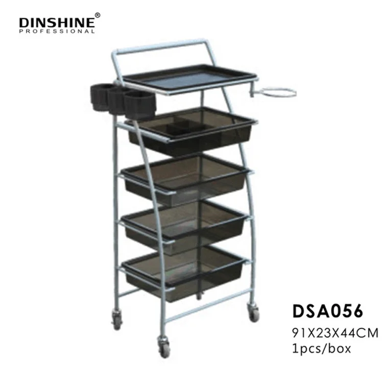 Hot Sale Multi function Plastic Lockable Hair Stylist Salon Working Car Beauty Salon Trolley