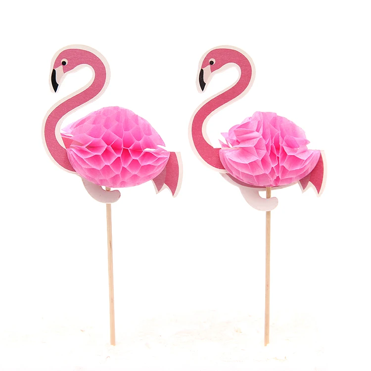 
Cocktail Party Decorative Wooden Stick Flamingo Decorative Pick 