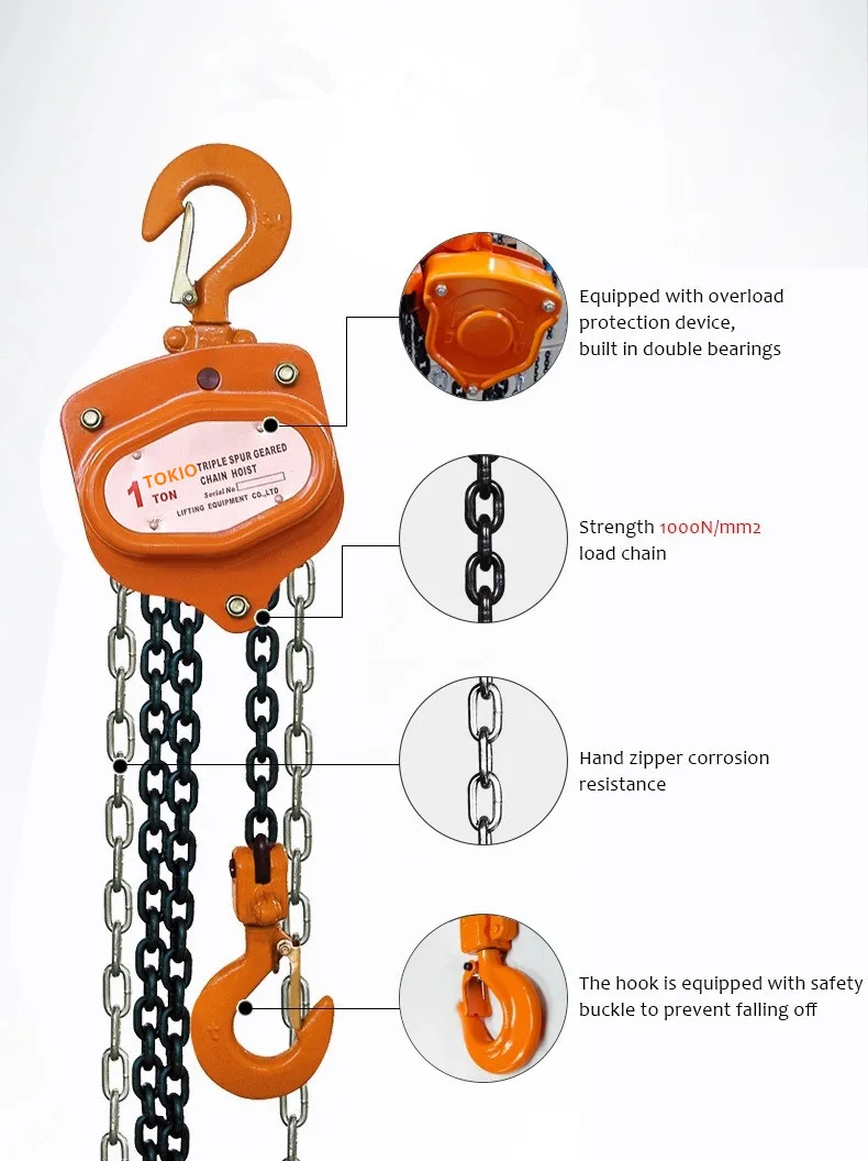 
Multiple Functions Fashion Modern G80 Load Chains Manual Chain Block For Industrial Lifting 