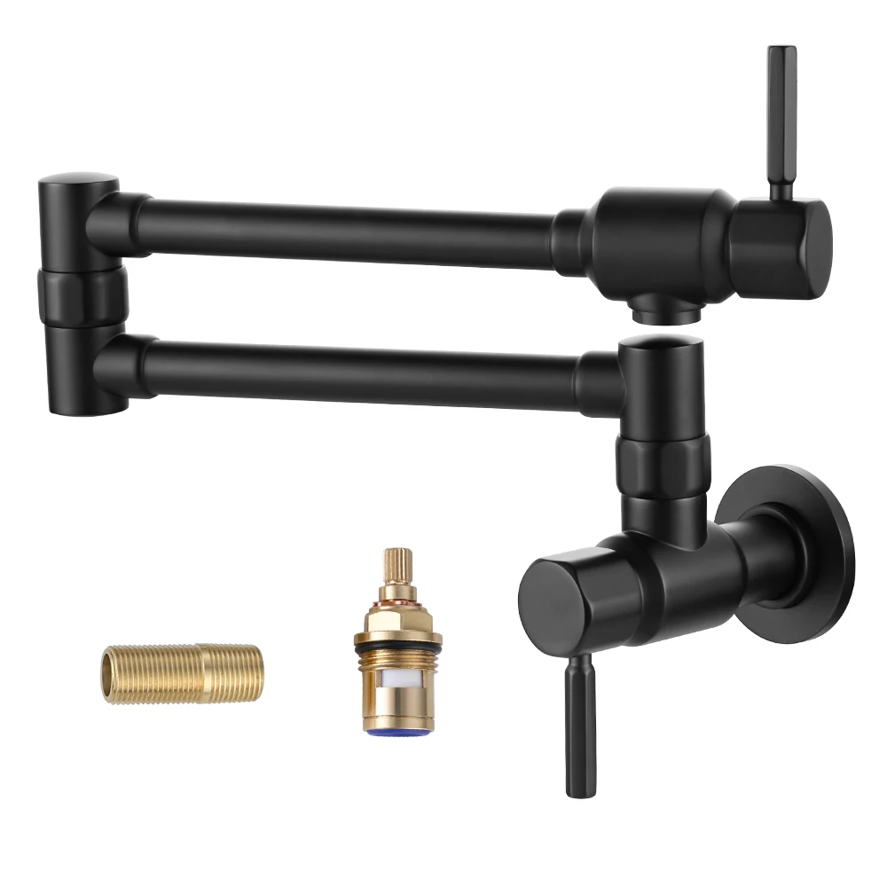 European Wall Hung Single Cold Water Tap for Stove Pot Filler Faucet Dual Handle Wall Mounted Kitchen Faucets