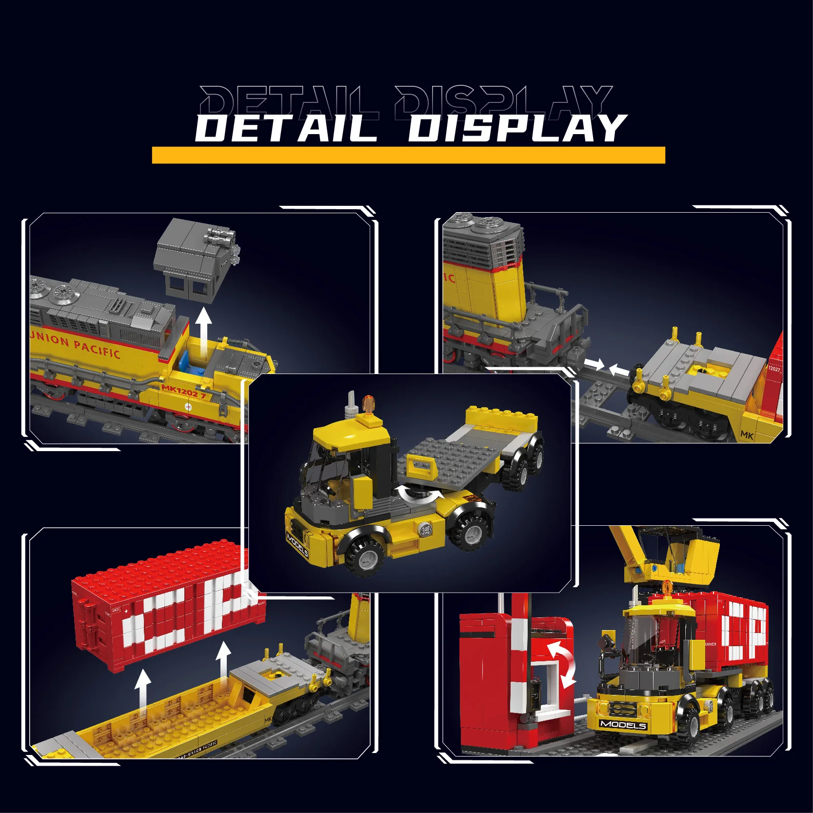 Mould King 12027 Motorized EMD SD40-2 Express Train Model Trains Blocks High Quality Good Price Block Educational Toys