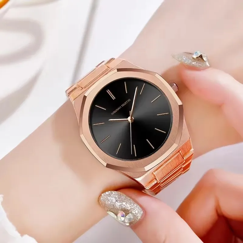 Custom Your Own Logo Hannah Martin 1401 Gift Luxury Design Fashion Original Quartz Wrist Watch For Women Ladies Stainless Steel