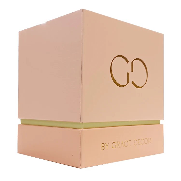 Wholesale Custom Luxury Personalized Cardboard Black Gift Jars Candle Packaging Boxes For Candles