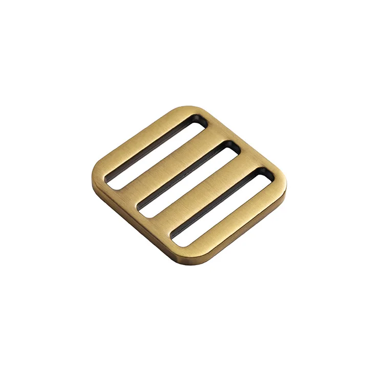 Custom Logo 30mm Slide Buckles Bag Handbag Strap Hardware Metal Accessories Webbing Adjustment Tri Glide Buckle for Belt