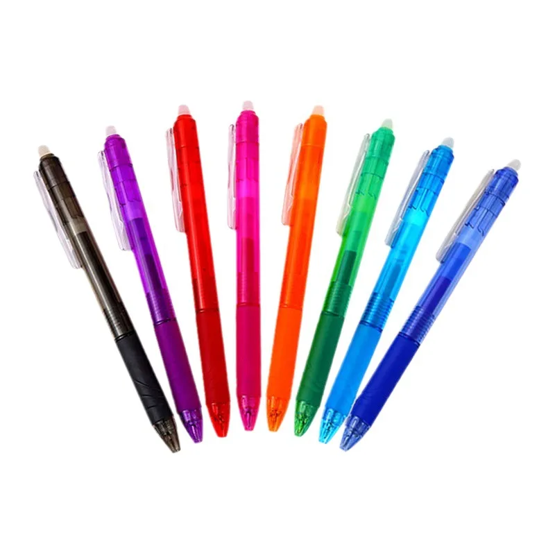 Wholesale color erasable gel pen pressing heat sensitive erasable pen for primary school stationery