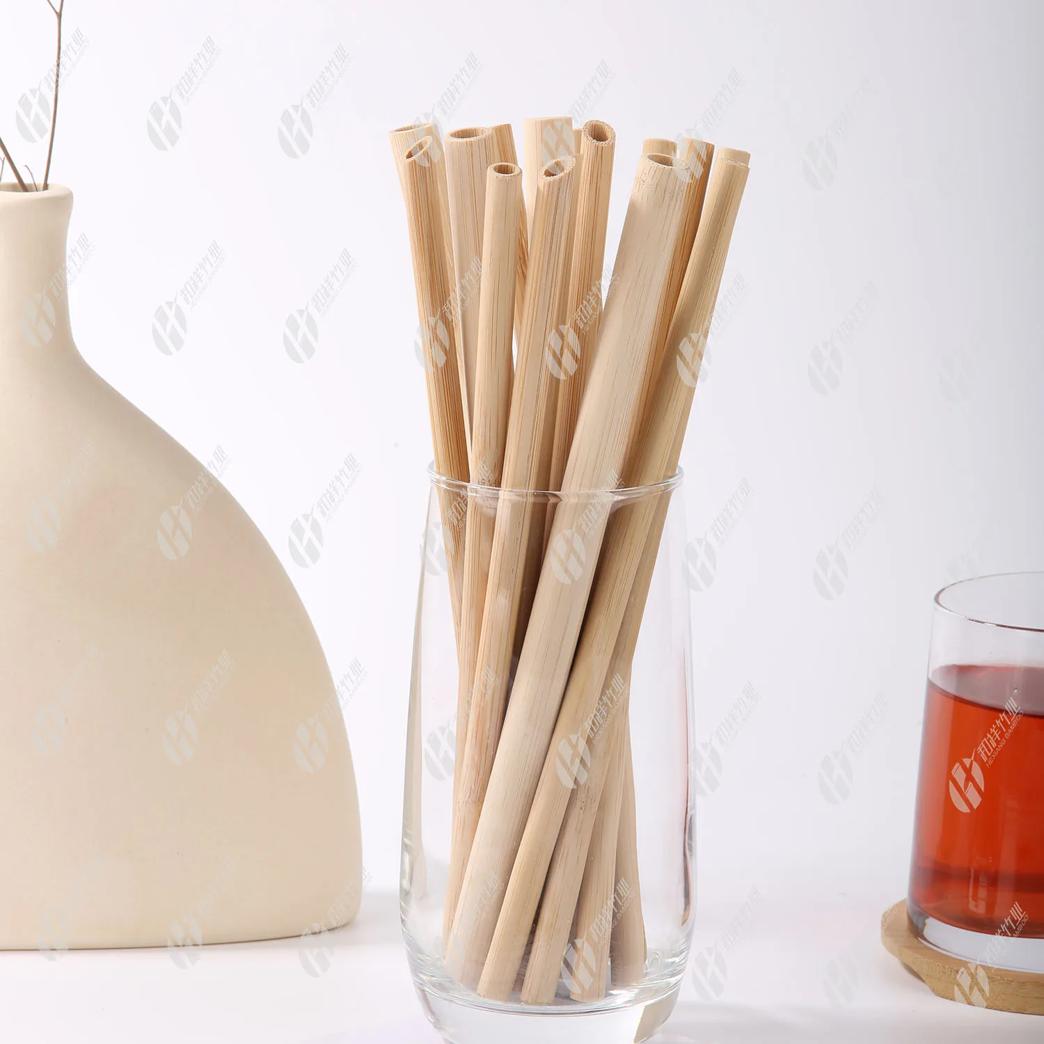 Reusable straw Amazon Hot Selling Bamboo Straws custom logo and package