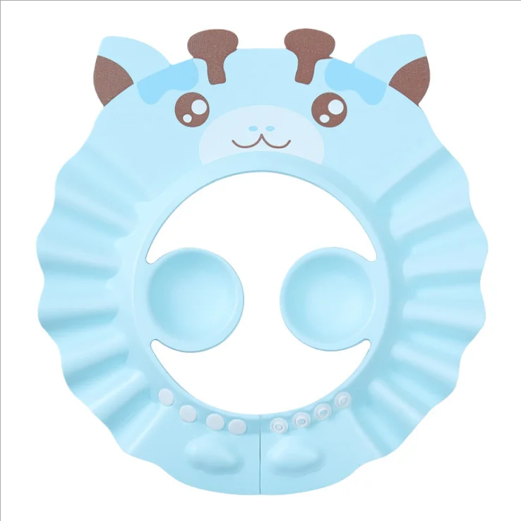 
Baby bath cap Eva foam ear eye protection shampoo Shower hat waterproof foldable size adjustable 
