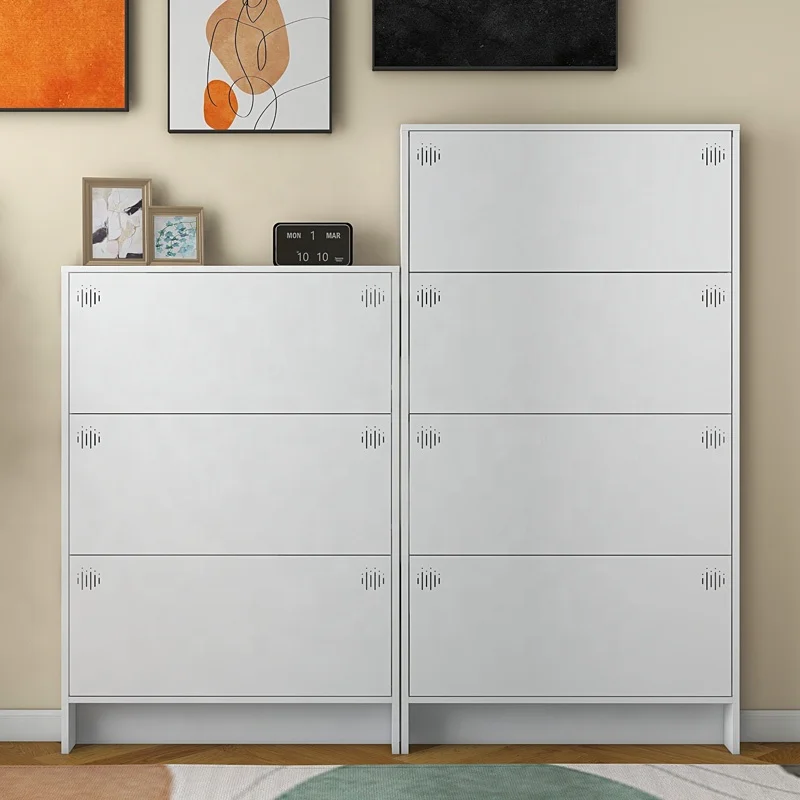 Современный дизайн стойка для обуви шкаф хранения белый обуви/стальной