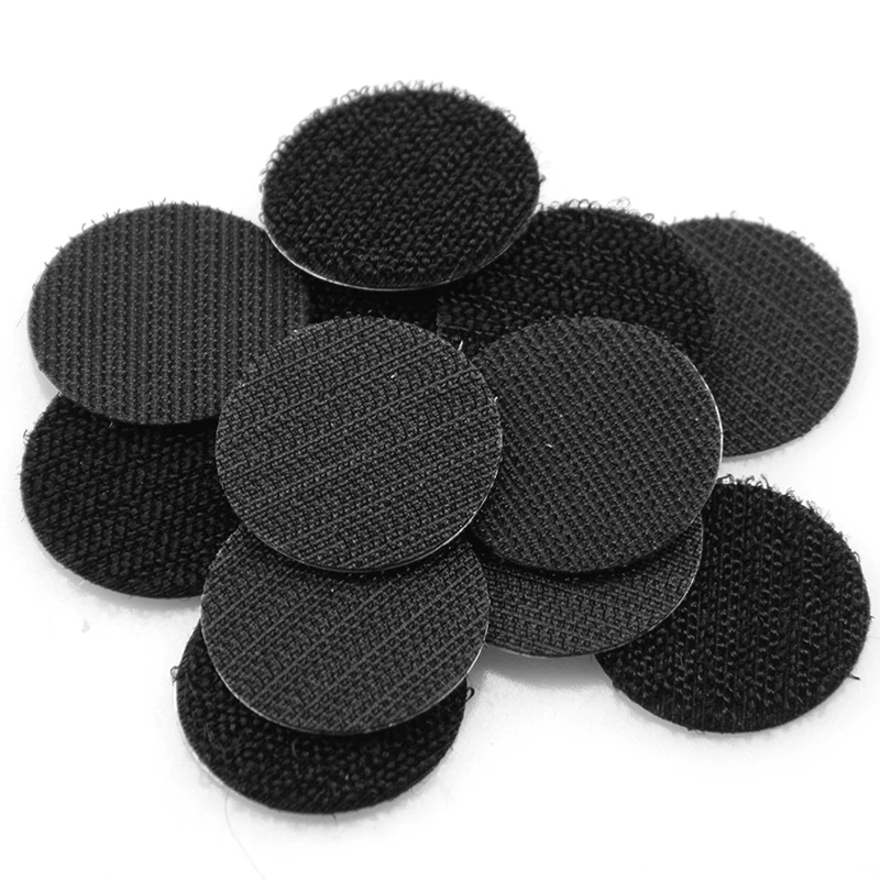 Factory Outlet Adhesive Hook and Loop Tape Velcroes 10mm 12mm/15mm/18mm/20mm/25mm DOT Self-adhesive Shoe Dot Thick Sticky Dot