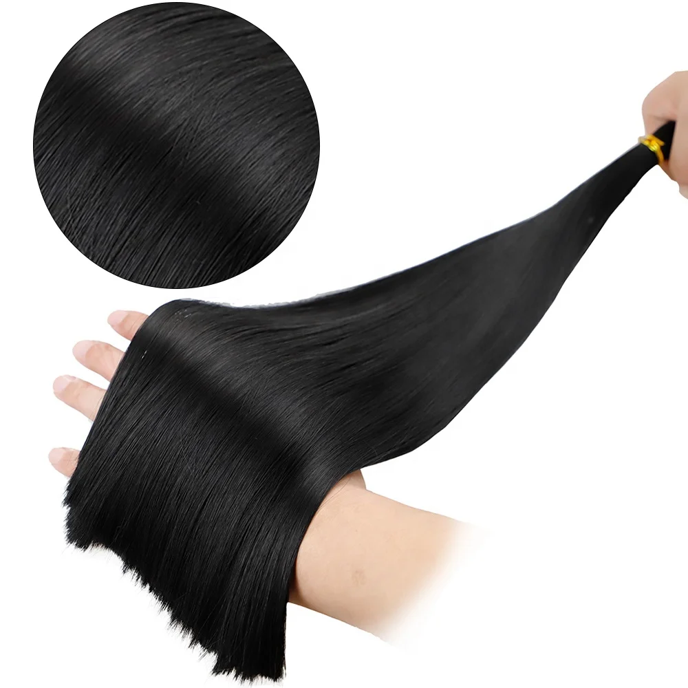 
PET High imitation human hair full extinction Heat Resistant Flaming Fiber Synthetic hair pet fiber 