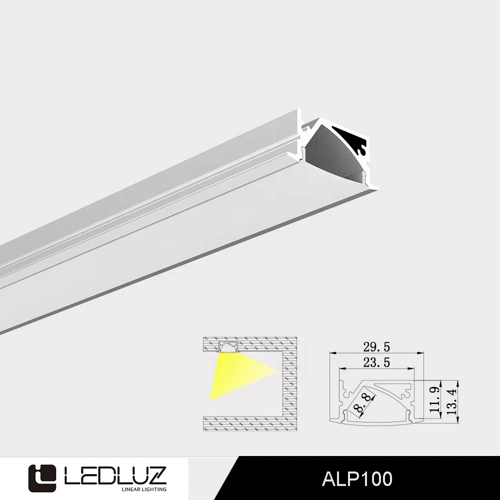 Asymmetric Light LED Display Shelves Triangle Aluminium LED Profile For LED Strips