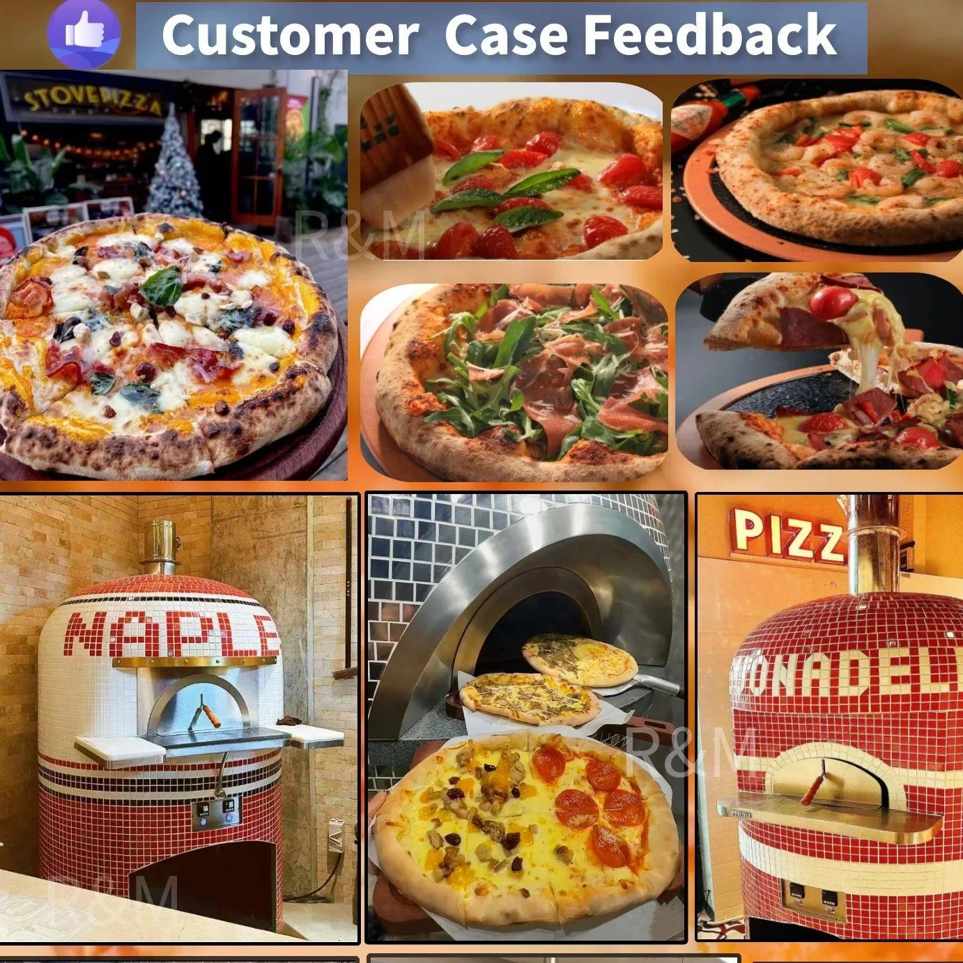 A low price of New materials wholesale good manufacturers rotary gas fast napoli rotating grill pizza oven for restaurant japan