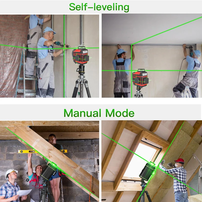 
12 lines 3Dred low multi green in china automatic floor cross multi self leveling 360 land laser level 