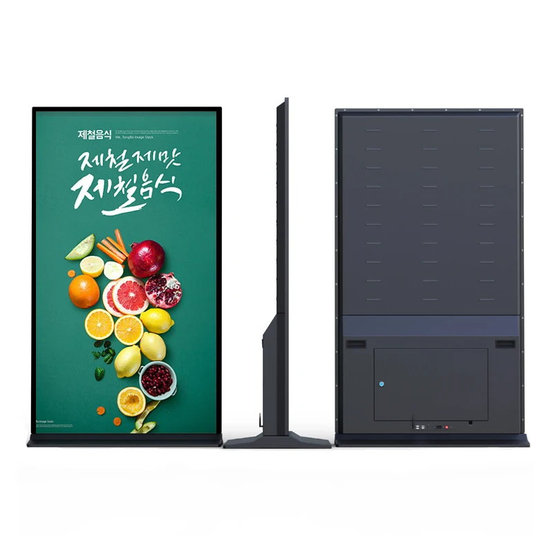 Indoor Full Screen 4k Lcd Totem Poster Advertising Standing Kiosk With Software Digital Signage Display