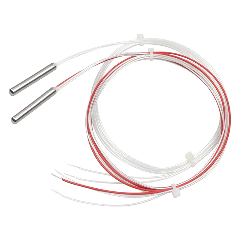 PT100 miniature temperature sensor pipe diameter 1.5/2/ 3MM ultra-small platinum resistance two-wire system Class A