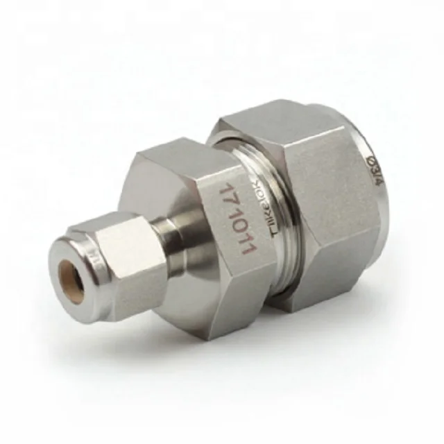 Swagelok Type Hikelok 316 Stainless Steel Brass Union Double Ferrule Tube Compression Fitting