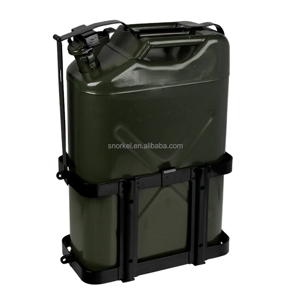 20 liter green metal Jerry Can with bracket petrol and diesel tank