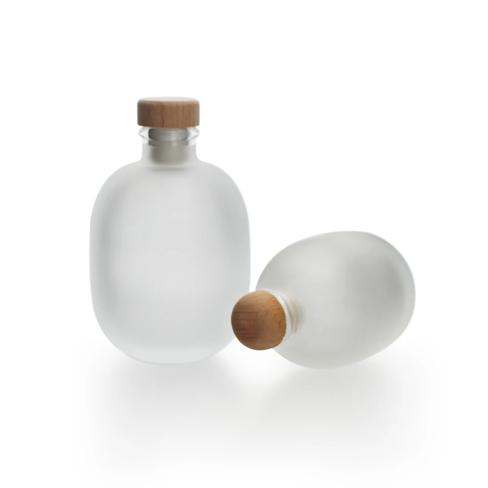 Empty 100ml 250ml 350ml 500ml Wine Liquor Spirit Vodka Storage Bottle Whiskey Frosted Clear Glass Juice Gin Bottles