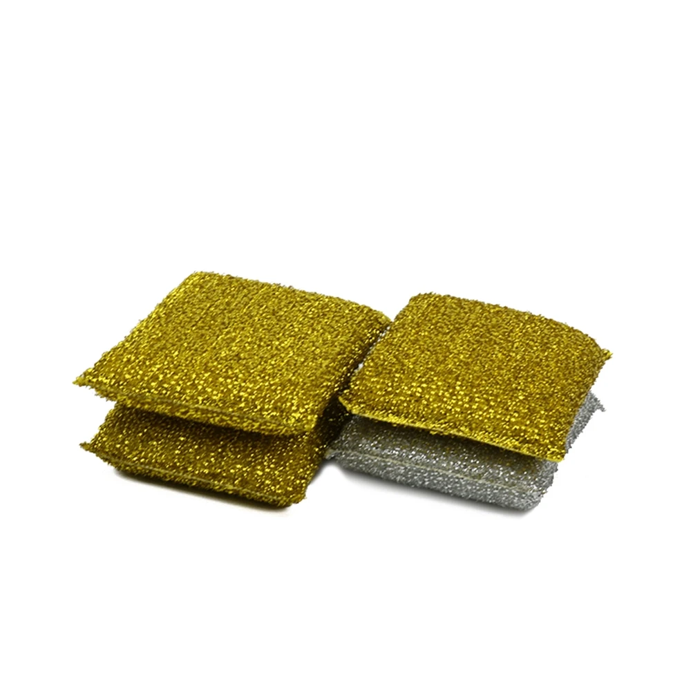 Household Kitchen Cleaning sponge pad stainless steel wire scourer metal scrubber