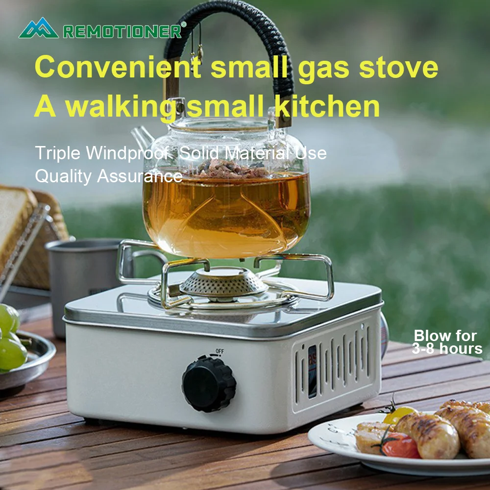 Camping Picnic Emergency Portable Butane Cookware Stove Small Square Mini Cas Stove