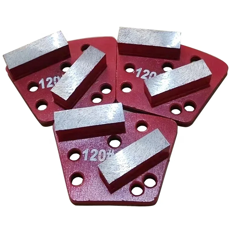 Grain size 16# Trapezoid Diamond Grinding Tool Metal Grinding pads For Concrete Floor