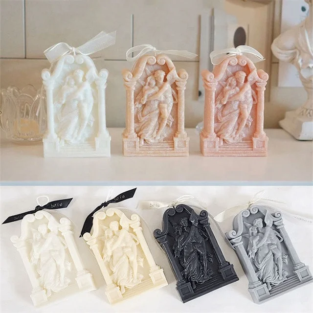 DLW034 Angel Shape Candle Mold Diy Handmade Aromatherapy Silicone Hug Angel Candle Mold